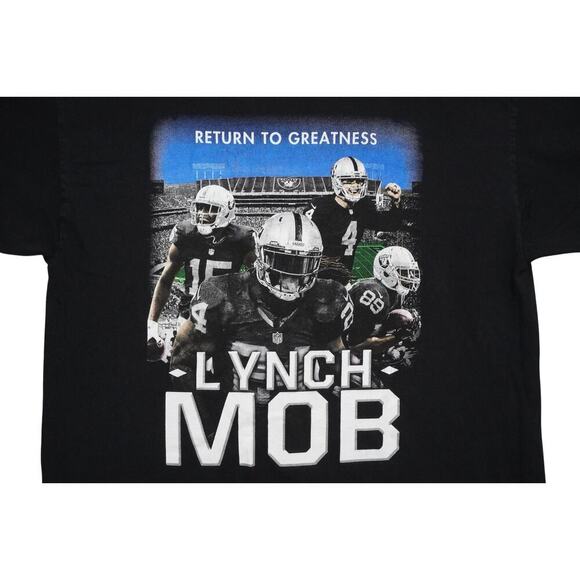 Raiders Lynch Mob Graph – Marshawn Lynch Return to Greatness NFL Shirt Size 2XL - Picture 4 of 7